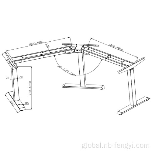 Adjustable Standing Desk Ergonomic Move Height Adjustable Standing Office Desk Manufactory